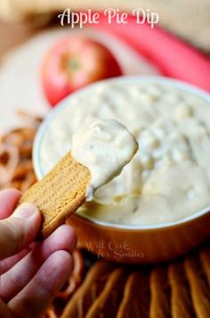Apple Pie Dip | Great comfort food to share on a cozy evening; a warm dip that’s made with a combination of cream cheese mix and homemade apple pie filling. | willcookforsmiles.com #dip #apple #applepie