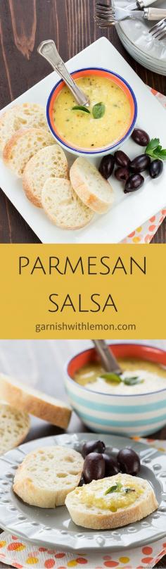 Parmesan Salsa - INGREDIENTS - 8 ounce wedge Parmesan cheese 5 ounce wedge Asiago cheese 1 teaspoons minced garlic 2 teaspoons fresh oregano ½ teaspoon red pepper flakes 2 tablespoons chopped green onion 1- 1½ cups extra-virgin olive oil 1 teaspoon freshly ground black pepper