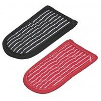 Features: -Includes one black with white stripes and one red with white stripes-Hot handle mitt-For the ultimate comfort in cooking-Silicone lined-Product Type: Oven Mitts; Handle Holders-Design: Striped-Material: Silicone-Color: 1: Red-Color:.