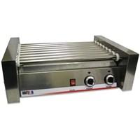 These high quality roller grills are available in 10 20 and 30 hotdog capacities to meet any application. Stainless steel construction removable drip trays and non-stick rollers ensure ease of cleaning. All of these grills feature a high-torque motor and are covered by Benchmark USA's exclusive three-year warranty. 360 degree roller rotation insures evenly cooked hotdogs. Optional sneeze guards and dry bun boxes are available for all three models. Stainless steel construction for easy cleaning and durability. Removable drip tray collects grease for easy clean up. Non-stick stainless steel rollers make cleaning a breeze. Accommodates any size hotdog and many sausages and breakfast links. Front and rear heat controllers (on 20 and 30 dog models) for cooking and holding. Covered by Benchmark USA's exclusive three-year warranty. 360 degree rotation on rollers provides even heating of hotdogs. High torque motor for years of durability. Optional sneeze guards available on all models for self-serve environments. Optional stainless steel dry bun boxes available for all models. Volts: 120. Watts: 800. Amps: 6.7. Dimensions: 22 W x 16 D x 8 H.