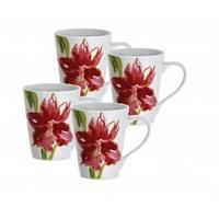 Crafted of porcelain. Amaryllis pattern. Holiday floral motif. Dishwasher- and microwave-safe. Capacity: 11 ounces. Perfect for holiday-scented teas, or maybe a little Irish coffee, the Paula Deen Signature Dinnerware Amaryllis Collection Mugs will have you in a festive mood no matter the drink choice. The porcelain mugs are a full 11-ounce capacity (plenty of room for whipped cream on your cocoa) and are microwave- and dishwasher-safe for convenience. The watercolor inspired design is bursting with Southern charm. Gather around the fire or the kitchen table for a warm mug of goodwill and cheer. About Paula DeenSouthern cooking queen Paula Deen is known to millions as a popular TV show cooking host on the Food Network, as well as a bestselling author. The Georgia native parlayed a home-based meal delivery service into her successful Lady and Sons restaurant in Savannah, Ga. In 2008, Deen partnered with Meyer Corporation to launch a line of signature cookware, bakeware, kitchen tools, and accessories, which are used by home cooks everywhere.