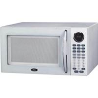 The Oster OGB81101 1.1-Cubic Foot Digital Microwave Oven in White has 1,000 watts of total cooking power, ten variable power levels for customized cooking and six convenient cooking functions. The easy 1-touch cooking is great for popcorn, potatoes, pizza, beverages, frozen dinners, and reheating. This digital microwave oven even comes with a programmable child lock that prevents unsupervised use.
