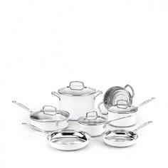 Cuisinart 11-Piece Chef's Classic Cookware Set, Stainless Steel & White - 100% Bloomingdale's Exclusive-Home