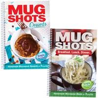 (Set) Mug Shots Meal and Dessert Cookbooks Complete Meal (Or Dessert) In A Mug In Minutes! Grab a mug and mix together a few simple ingredients, then cook breakfast, lunch, or dinner in the microwave! Try the luscious Raspberry Pancake, spicy Fire-Roasted Mac & Cheese, comforting Chicken & Stuffing Bake; or, a satisfying Snickerdoodle Cookie that's ready in just 45 seconds! Plus dozens of other single servings of homemade goodness-for-one, without the hassle or the heat.