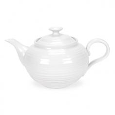 Made of high-quality porcelain. Modern, organic rim styling and ridges. Holds up to 2 pints. Microwave- and dishwasher-safe. Dimensions: 7 diam. x 5.2H inches. Tea time is your time, so make it special with the Sophie Conran White Teapot. Beautiful, yet incredibly durable, this 2-pint porcelain teapot can withstand pretty much anything. It's freezer, microwave, oven- and dishwasher-safe, making cleanup effortless. About PortmeirionStrikingly beautiful, eminently practical, refreshingly affordable. These are the enduring values bequeathed to Portmeirion by its legendary co-founder and designer, Susan Williams-Ellis. Her father, architect Sir Clough Williams-Ellis, was the designer of Portmeirion, the North Wales village whose fanciful architecture has drawn tourists and artists from around the world (including the creators of the classic 1960s TV show The Prisoner). Inspired by her fine arts training and creation of ceramic gifts for the village's gift shop, Susan Williams-Ellis (along with her husband Euan Cooper-Willis) founded Portmeirion Pottery in 1960. After 50+ years of innovation, the Portmeirion Group is not only an icon of British design, but also a testament to the extraordinarily creative life of Susan Williams-Ellis. The style of Portmeirion dinnerware and serveware is marked by a passion for both pottery manufacturing and trend-setting design. Beautiful, tactile, nature-inspired patterns are a defining quality of Portmeirion housewares, from its world-renowned botanical designs modeled on antiquarian books to the breezy, natural colors of its porcelain and earthenware. Today, the Portmeirion Group's design legacy continues to evolve, through iconic brands such as Spode, the Pomona Classics collection, and the award-winning collaboration of Sophie Conran for Portmeirion. Sophie Conran for Portmeirion: Successful collaborations have provided design inspiration throughout Sophie Conran's life. Her father, designer Sir Terence Conran, and mother, food writer Caroline Conran, have been the pillars of her eclectic mix of cooking, writing, and interior design. In pairing with the iconic British housewares brand Portmeirion, Conran has created another successful collaboration: Sophie Conran for Portmeirion, an award-winning collection of dinnerware, serveware, and drinkware for the practical, multi-functional needs of contemporary kitchens. Launched in 2006, Sophie Conran for Portmeirion immediately received the Elle Deco Style Award for Best in Kitchens, and two years later, the House Beautiful Award for Best in Tableware. The soulful, tactile beauty of these oven-to-tableware pieces is exemplified by rippled surfaces and edges that evoke a potter's hand. This down-to-earth style is complemented by charming pastels, gentle earth tones, and classic whites and pinks, for a collection that will lighten and enliven contemporary kitchen decors. Though delicate to the eye and touch, these plates and bowls are built for durable performance, with microwave- and dishwasher-safe porcelain that's casual enough for breakfast and elegant enough for eye-catching dinners.