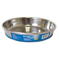Our Pet's Durapet Stainless Steel Cat Bowl - Durapet Cat Bowl & Cat Water BowlDinner is served, and it won't end up on the floor when you use Our Pet's Durapet Stainless Steel Cat Bowl. This polished, heavy-duty Durapet cat bowl includes a bonded rubber ring on the bottom to keep the bowl from skidding. If your kitty is an enthusiastic eater or drinker, the rubber ring on the bottom of this cat water bowl or food dish will keep it firmly in place. Our Pet's Durapet Stainless Steel Cat Bowl is made to last. Its stainless steel construction means that your favorite feline can look forward to enjoying dining or drinking from this Durapet cat bowl. It can stand up to regular cleaning and play if your furry feline uses it as a toy. Both cats and pet parents will appreciate the intuitive design of this cat water bowl or feeding dish. The bowl provides a low profile so cats and kittens can eat easily and comfortably. Gently sloping sides helps prevent food from getting stuck in hard-to-reach spots. This feature makes the bowl easier for you to clean and put to use for the next meal. This stainless steel cat bowl will look good in any home. Your feline might be more interested in the food than the bowl, but you'll appreciate the function and look of this Durapet cat bowl. Its polished steel surface is sure to fit in with your existing d,cor. The rubber ring on the bottom of this cat water bowl can prevent it from moving to avoid spills. It can also lower the risk of food spillage if your cat rushes at the bowl when breakfast or dinner is served. Avoid these messes with Our Pet's Durapet Stainless Steel Cat Bowl.