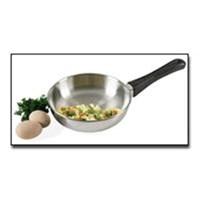 Preparing your favorite omelet for breakfast lunch or dinner has never been easier. This skillet features 12-element T304 stainless steel construction and heavy-duty riveted phenolic handle. Limited lifetime warranty. White box.