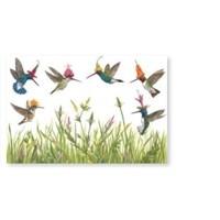 Kitchen Papers Hummingbirds Paper Placemat Pad of 50 Sheets Size: 19" x 10" Designed and printed in the USA Perfect for breakfast, lunch & dinner Great for entertaining and decorating