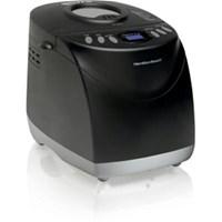 Overall dimensions: 17L x 13W x 13H inches. Features 12 bread settings for every need. Performs dough-prep for pizza, rolls, and bread. Delay timer and ingredient-reminder alert. Can make up to a 2lb loaf. Enjoy a perfect loaf every time without fail thanks to the Hamilton Beach Breakfast Sandwich Maker - Black. A three-step process is all that stands between you and a toasty load of sourdough: just add the appropriate ingredients, select the proper cycle, hit start, and wait. A delay timer function lets you prepare the ingredients ahead of time and set the unit to finish just in time for dinner. An audible reminder lets you know when it's time to add nuts, fruit, or other tasty accoutrements. The unit features 12 cycles: French, gluten-free, quick bread, sweet, whole grain, basic, 1.5lb express, 2lb express, bake, cake, dough, and jam. A crust-setting lets you choose between light, medium, and dark. The non-stick pan is removable and dishwasher-safe for easy clean-up. Two kneading paddles are included. About Hamilton BeachOne of the country's leading distributors of small kitchen appliances, Hamilton Beach Brands, Inc. sells over 35 million appliances every year. The company's most famous brands - Hamilton Beach, Eclectrics, Proctor Silex, and TrueAir - are found in households across America, Canada, and Mexico. Hamilton Beach takes immense pride in their product quality, wide variety of options, superior customer service, and brand name strength and remains committed to serving customers through Good Thinking applied to the style and function in all of their small electric appliances.