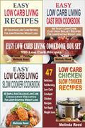 Easy Low Carb Living Cookbook Box SetGet a great boost to your weight loss efforts when you buy this bundle of Easy Low Carb Living Cookbooks By Melinda Reed. This edition is a combination of the following bestselling books that many low carb dieters are familiar with: Book 1 Easy Low Carb Living RecipesBook 2 Easy Low Carb Living Cast Iron CookbookBook 3 Easy Low Carb Living Slow Cooker CookbookBook 4 Low Carb Chicken Slow Cooker RecipesNow you can enjoy a total of 190 low carb recipes with an almost endless variety. The low carb diet is not just a fad. It's ability to stimulate rapid weight loss has been proven by many people. Low carb dieting is essential if you want to save time, save money, lose weight rapidly, reduce appetite, reduce blood sugar, reduce insulin levels and reduce belly fat. Easy Low Carb Living RecipesEasy Low Carb Living Recipes is a compilation of carefully selected breakfast, lunch, dinner and appetizer recipes that you will thoroughly enjoy. Low carb living is easier when you can eat food that you love. Many health-minded individuals are adopting low carbohydrate dieting because of the benefits that it provides. You may have diabetes and want a reliable way to control blood glucose level or you may simply choose to restrict carbohydrate in your diet for weight loss purposes. Besides easier weight loss and reduced blood glucose, a low carb diet also helps to lower blood pressure and increase good cholesterol (HDL) in your body. Easy Low Carb Living Cast Iron CookbookIf you are a lover of good food, sticking to a diet will be easier if you can find delicious recipes that will enable you prepare mouth-watering meals quickly and easily. This solution is provided for you in Easy Low Carb Living Cast Iron Cookbook. Now you have 48 delicious low carb recipes that you can make easily in your cast iron skillet. It is a collection of kitchen tested breakfast and main dish chicken, beef, pork, seafood and vegetable recipes. The nutritional information of e