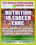 Authoritative information, tips, and practical advice from the nation's cancer experts about nutrition in cancer care, providing coverage of all aspects of this important part of cancer treatment. Starting with the basics, and advancing to detailed patient-oriented information, this comprehensive compilation gives empowered patients, families, and caregivers the information they need to understand nutrition and cancer. Digestive problems related to chemotherapy, radiation treatment, and surgery are fully covered; there is information about anorexia and cancer cachexia, enteral and parenteral nutrition, supplements, and much more. In addition to easy-to-read discussions, there is substantial advanced material for health care professionals. Conveniently organized contents include: Eating Hints - Before, During, and After Cancer Treatment * Down Home Healthy Cooking: Recipes and Tips for Healthy Cooking * Managing Chemotherapy Side Effects - Appetite Changes * Nutrition in Cancer Care - Patient Version and Healthcare Professional Version * For Cancer-Related Appetite Loss, Cannabis is No Better than Placebo * Hydrazine Sulfate * Supplement: General Cancer Information And Resources. An extensive supplement provides background data on cancer; information on how to find resources in your own community; questions and answers about cancer; cancer information sources; cancer in the environment - what you need to know and what you can do; and facing forward - life after cancer treatment. * Coverage includes: Overview of Nutrition in Cancer Care * Nutrition Therapy in Cancer Care * Methods of Nutrition Care * Effects of Cancer Treatment on Nutrition * Treatment of Symptoms * Food and Drug Interactions. Nutrition therapy is used to help cancer patients get the nutrients they need to keep up their body weight and strength, keep body tissue healthy, and fight infection. Eating habits that are good for cancer patients can be very different from the usual healthy eating guidelines.
