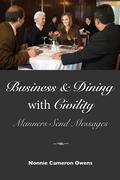 Business & Dining with Civility is truly a gift of wisdom, practical information and guidance on business, education and dining etiquette. Author, educator and mentor, Nonnie Cameron Owens has dedicated her life to young people, guiding them as they take their next steps in life with confidence. Since 1987 she has been a valuable source of personal and professional tools that encourage the sensitive awareness grounded in respect-of yourself and others. It is called civility. It was an honor to work with "Mom Nonnie" at Purdue, and also to have her facilitate programs for my bank staff. This little book captures it all. It's a treasure-David Huhnke, Vice President of Marketing, Lafayette Savings Bank, Lafayette, Indiana More than likely, in high school or college you were more concerned about sports or academics than attending cotillion or manners/etiquette classes. Now you are in the job market about to go to a job interview over lunch or ready to attend a formal dinner at the CEO's home. Do not panic! Business & Dining with Civility will give you the information you need in today's business and social circles where knowledge of civility in practice is so important. It will definitely give you the competitive edge! Nonnie advocates etiquette, civility and manners because she knows it makes a difference, especially in the lives of young people. Apply these principles and tips for your next job interview, business dinner, conference, or even your next date! Manners send messages.
