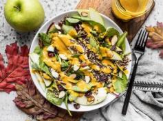 Autumn Quinoa Salad with Lemon Turmeric Dressing