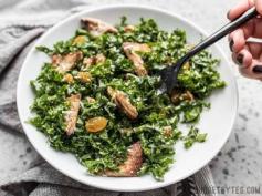 Kale Salad with Toasted Pita and Parmesan